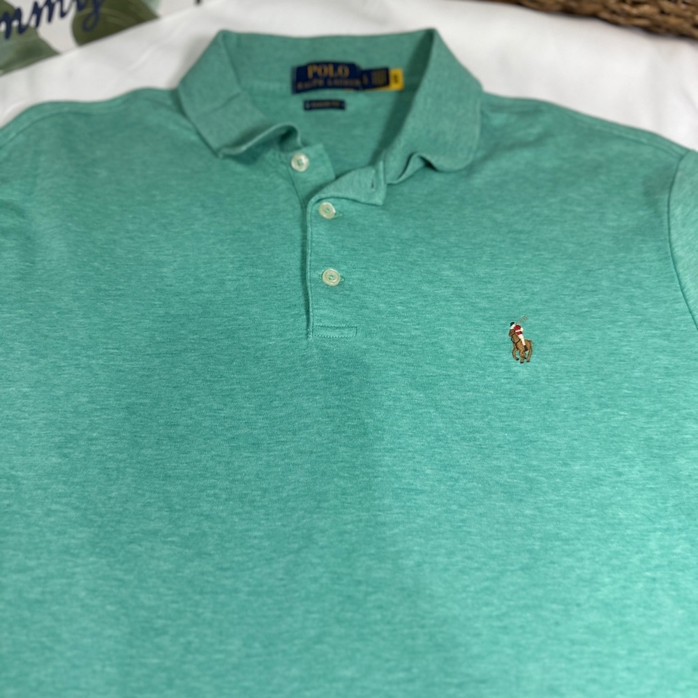 Polo by Ralph Lauren Men's Heather Green Polo Shirt